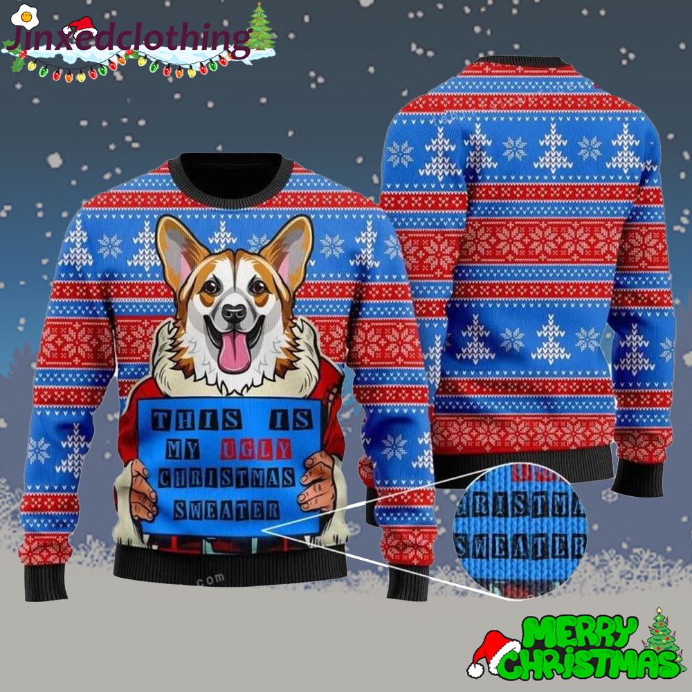 This Is My Funny Corgi Santa Claus For Dog Owners And Lovers Christmas Ugly Sweater 